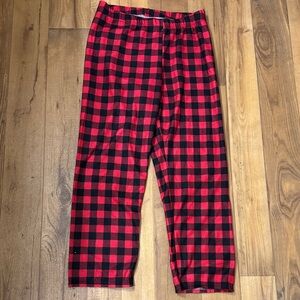Red and Black Checkered unisex 2 piece set pajamas